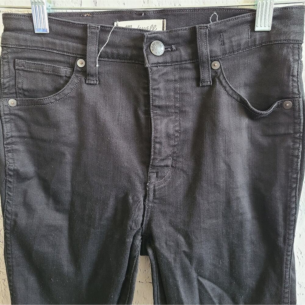 Madewell Black Denim 10" High Rise Skinny Jeans Women's 25 - Picture 4 of 13